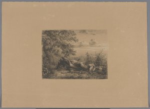 Arbre renversé au bord de la forêt (série de cinq épreuves)