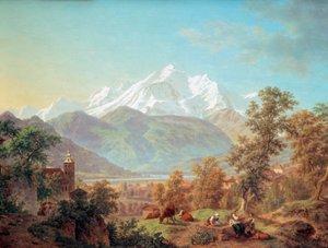 Le Mont-Blanc vu de Sallanches au coucher du soleil
