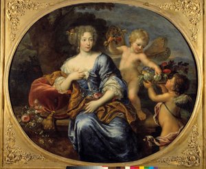 Portrait de Françoise Athénaïs de Rochechouart Mortemart, marquise de Montespan (ou Madame de Montespan) (1640-1707). Peinture par Pierre Mignard (1612-1695) 17ème siècle. Bourges. Musée du Berry - Pierre Mignard