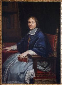 Portrait de Jacques Bénigne Bossuet, lors de sa première nomination comme évêque de Condom, dans sa bibliothèque