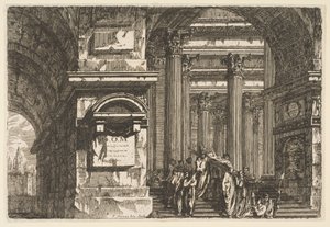 Scène funéraire dans un temple