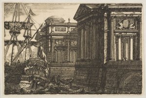 Scène de port, vers 1760