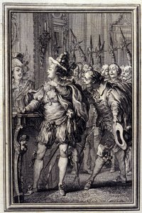 Mona Lisa - dans Contes et nouvelles en vers de Jean La Fontaine. 1776. Illustration de P.P. Choffard. - Pierre Philippe Choffard