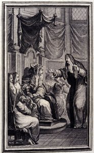 Le psautier - dans « Contes et nouvelles en vers » de Jean La Fontaine. 1776. Illustration de P.P. Choffard.