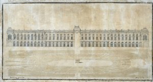 Architecture : "Projet de Place Royale pour Marseille, élévation intérieure" 1686 - Pierre Puget