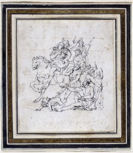 Dessin préparatoire de Pierre Puget pour « Alexandre et Diogène »