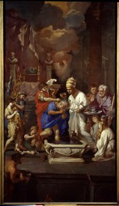 Le baptême de Constantin Peinture de Pierre Puget