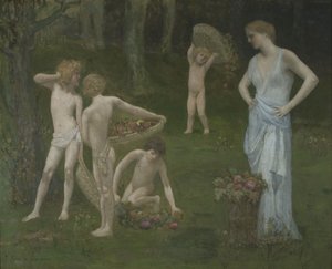 Enfants dans un verger, vers 1886-1888