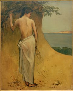 Jeune fille au bord de la mer
