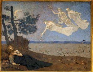 Le rêve. Peinture de Pierre Puvis De Chavannes (1824-1898)