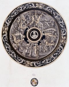 Assiette en porcelaine du XVIe siècle représentant la Genèse par Pierre Reymond, Limoges - Pierre Reymond