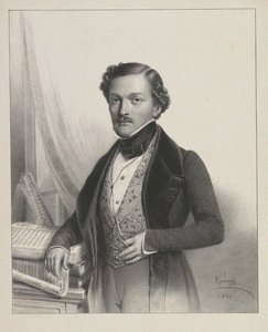 Portrait du chanteur Gilbert-Louis Duprez 1806-1896, 1837 - Pierre Roch Vigneron