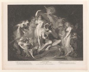 Titania et Bottom entourés de figures - Pierre Simon (II)