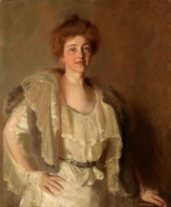 Alice Barney en blanc et brun