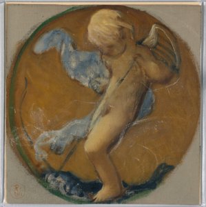 Étude pour un médaillon avec putto - Pierre Victor Galland
