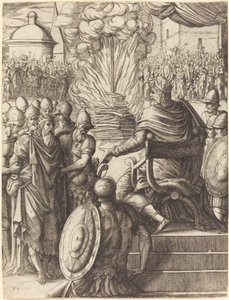 Héraclius condamnant le tyran Phocas - Pierre Woeiriot