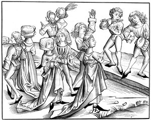 Danse de la veille de Noël, 1493, 1849 - Pierre Wolgmuth
