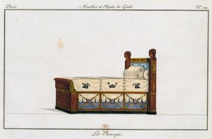 Lit étrusque, planche 122, illustration de la Collection de meubles et objets de goût