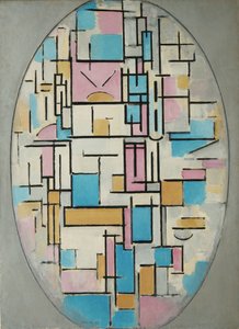 Composition en ovale avec plans de couleur 1 - Piet Mondrian