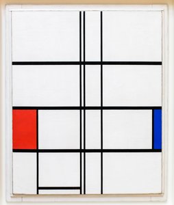 Composition en blanc, rouge et bleu - Piet Mondrian