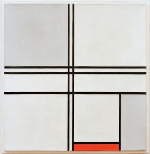 Composition gris-rouge