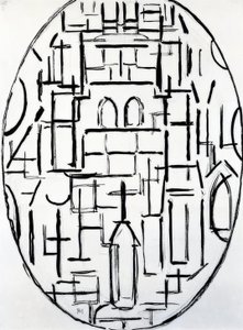 Piet Mondrian (1872–1944), Église à Domburg, 1914