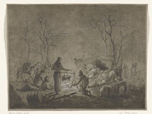 Bivouac de cosaques près d