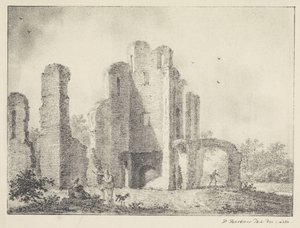 Paysage avec ruine et figures