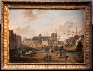 Vue du Korenlei et Graslei à Gand, Pieter Benedictus de Maere