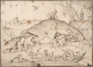 Les gros poissons mangent les petits poissons, 1556
