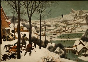 Allemand : Jäger im Schnee (Hiver) cycle mensuel, scène : Les chasseurs dans la neige (janvier)