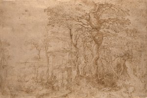 Paysage Sylvestre avec Cinq Ours - Pieter Bruegel the Elder