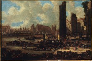 Le Pont-Neuf, la Cité, la Tour et la Porte de Nesle, vers 1650