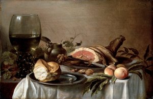 Petit déjeuner avec jambon, 1647