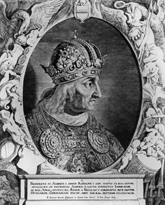 Portrait de Frédéric IV (1415-1493), Saint Empereur Romain, gravé par Sompel, Pieter van (né c.1600)