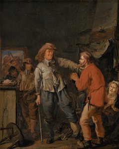 Soldats envahissant la chaumière d