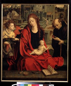 La sainte famille avec un ange