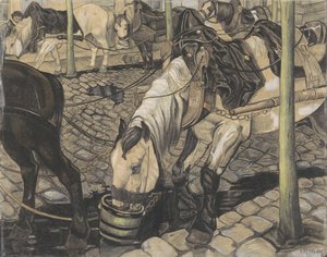 Chevaux nourris