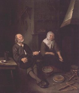 Couple âgé dans leur cuisine