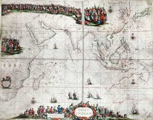 Carte des Indes orientales, vers 1666