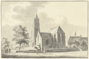 Église et hôtel de ville à Heukelom - Pieter Jan van Liender