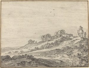 Voyageurs le long de la crête d