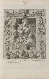 Sainte Famille avec le jeune Saint Jean-Baptiste, dans un cadre élaboré