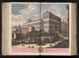 Piazza del Quirinale à Rome (Palatium Pontificium in Quirinali vulgo Mons Caball)
