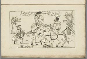 Paysage chinois avec deux cavaliers