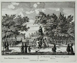 La Fontaine de Vénus dans un grand jardin, de 