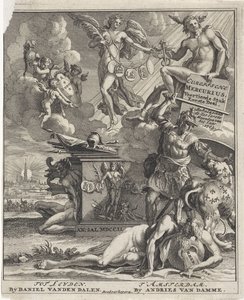 Page de titre pour : Europische Mercurius, 14e pièce, 1ère partie, 1703 - Pieter Sluyter