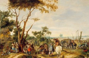 Soldats bivouaquant - Pieter Snayers