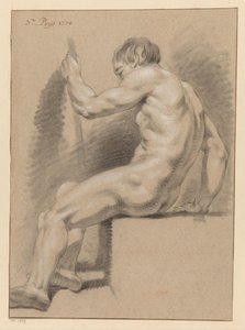 Nu masculin assis, vu de côté (3e prix 1770)