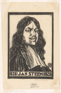 Portrait de Jan Steen - Pieter Willem van Baarsel (signed by artist)
